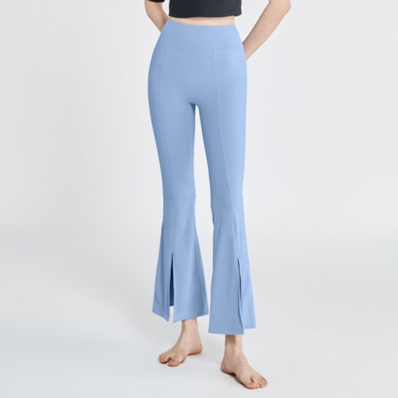 Breathable split high elastic rich color yoga pants OEM